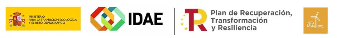 Ministerio para la Transición Ecológica y el Reto Demográfico · IDAE · Plan de Recuperación, Transformación y Resiliencia